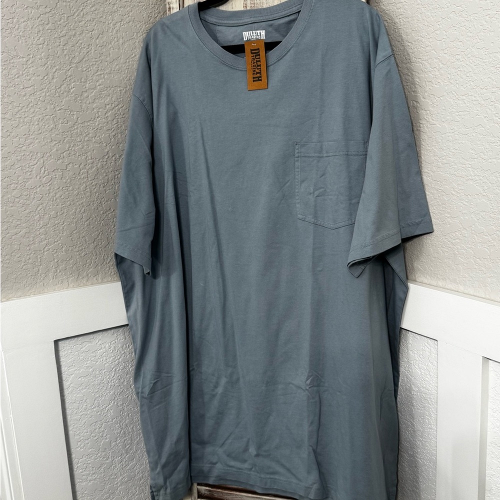 NWT! Duluth Trading Co. Men's Longtail T-Shirt Light Slate Blue Size 4XL